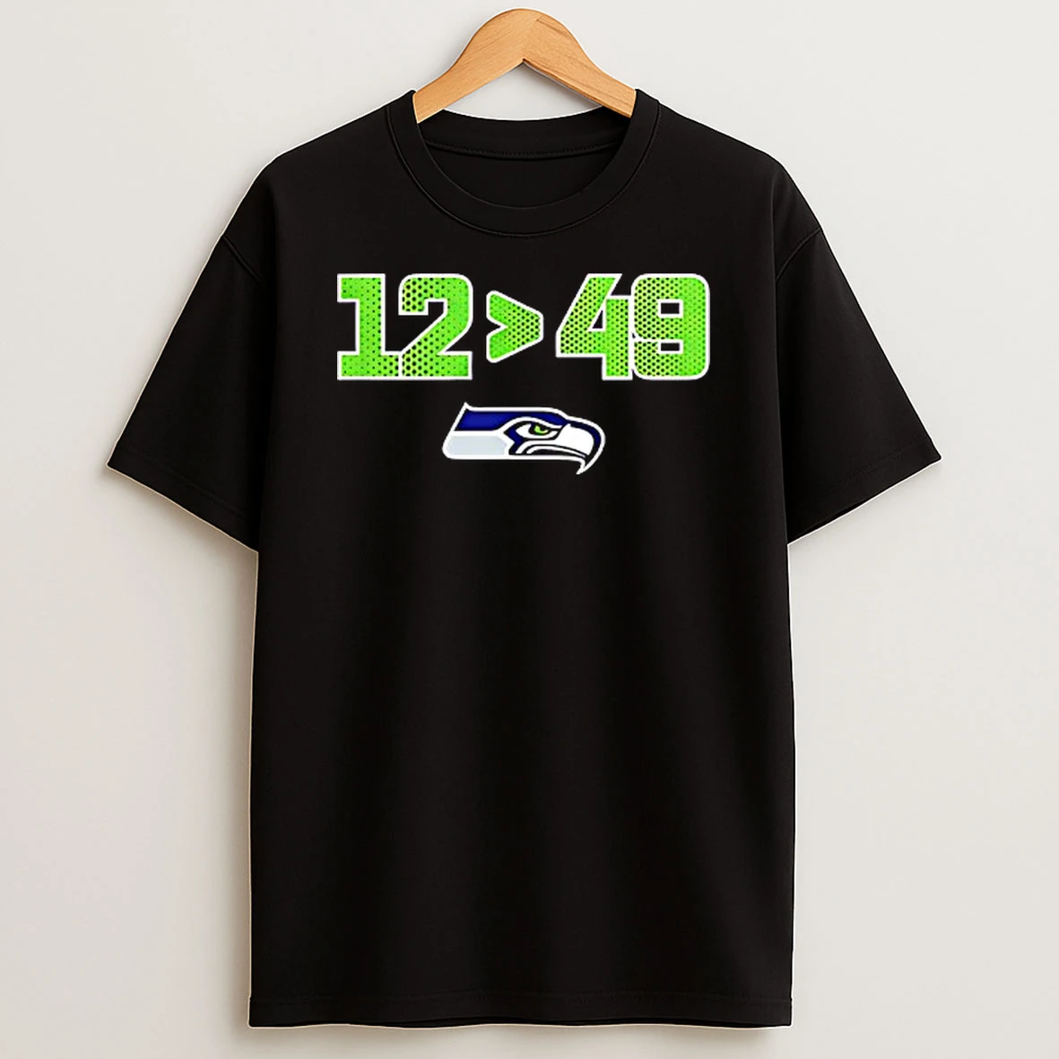 Seattle Seahawks 12 Is Greater Than 49 2025 Nfc West Division Champions Skyline T Shirt