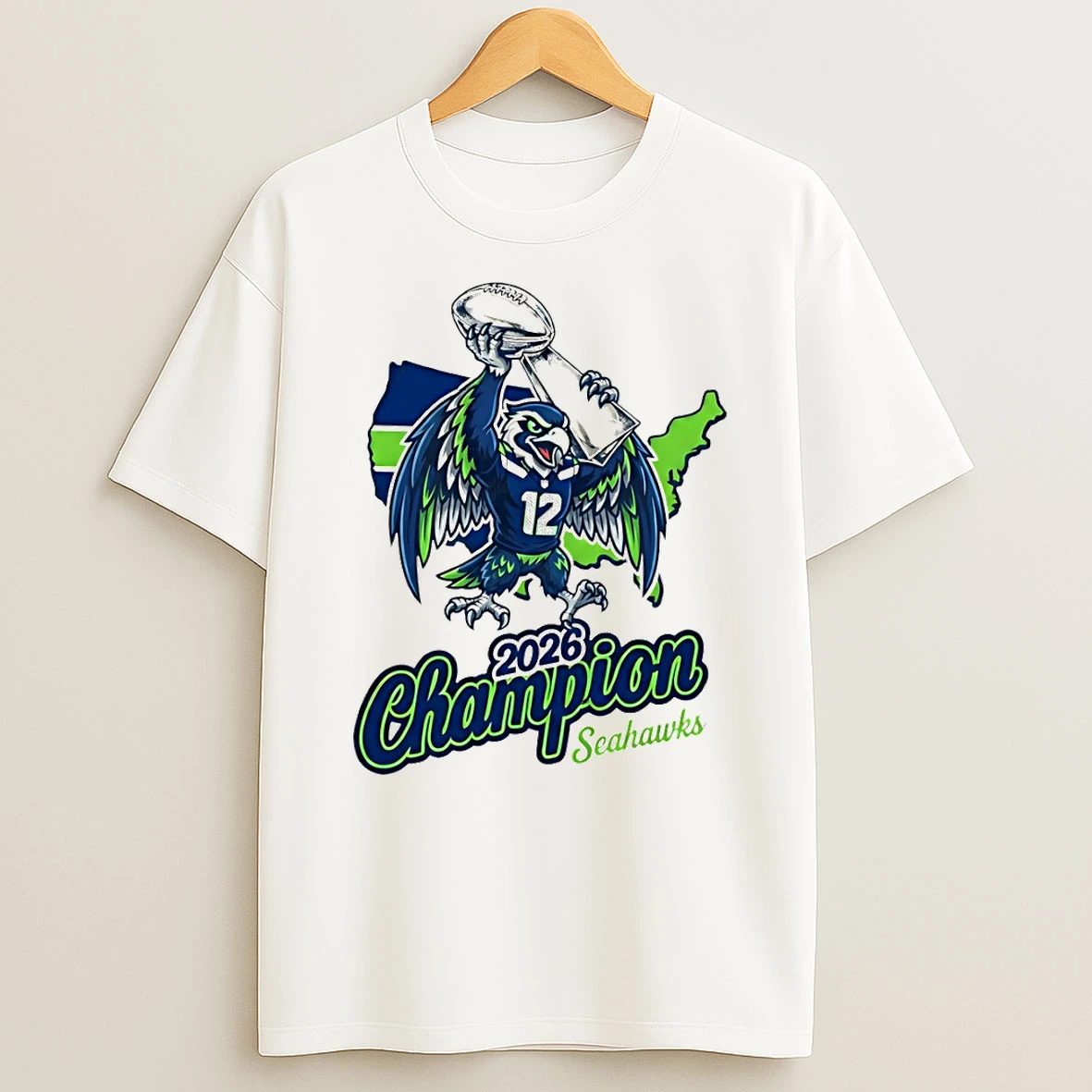 Seattle Seahawks 12th Football Lix Super Bowl Champions 2026 T Shirt