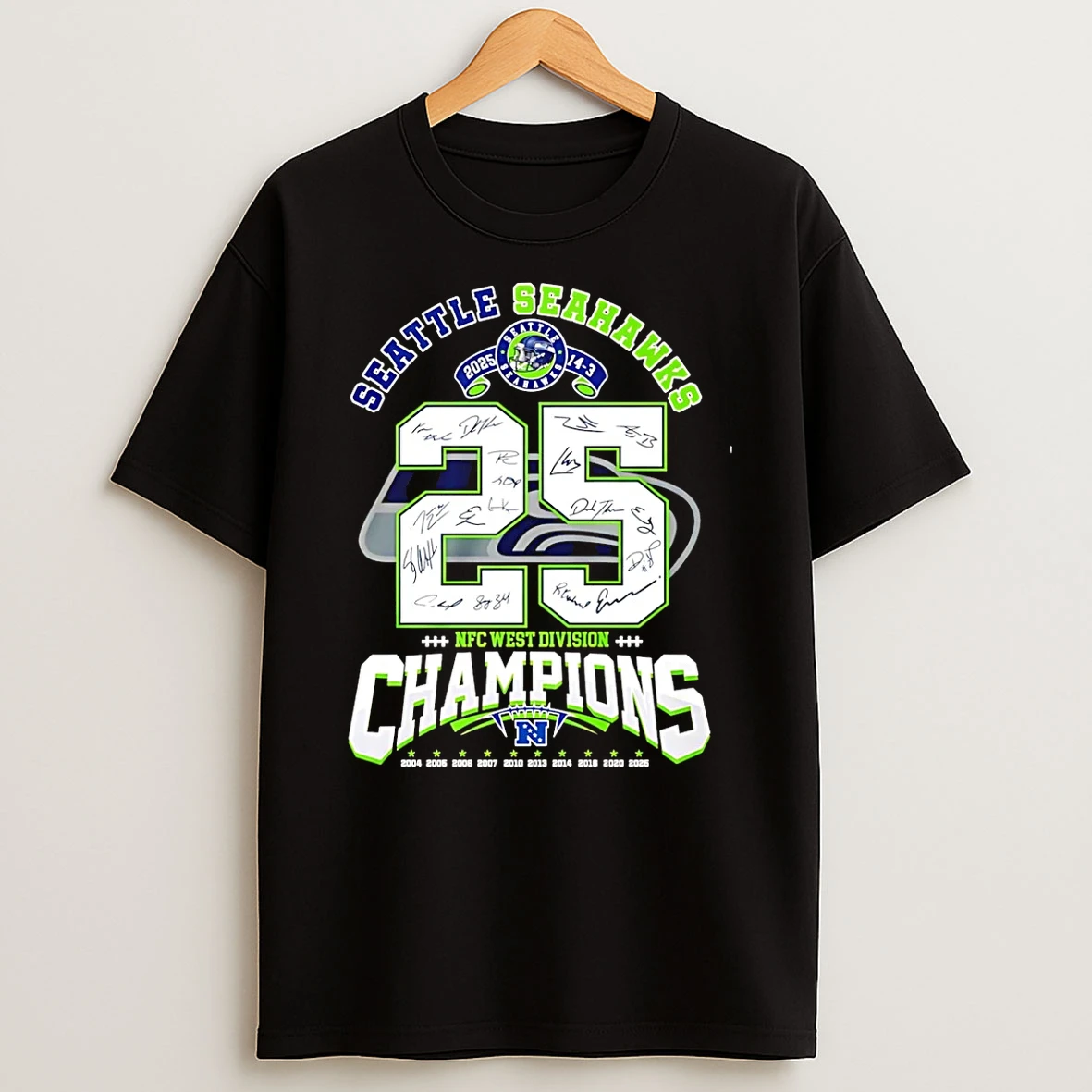 Seattle Seahawks 2025 14 3 Nfc West Division Champions T Shirt