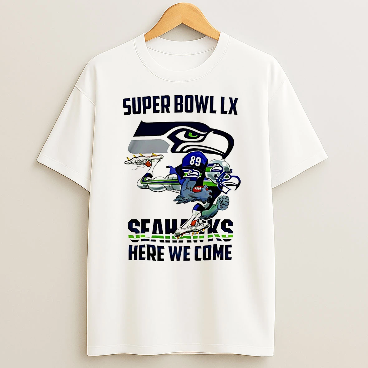 Seattle Seahawks 2025 26 Division Champions Super Bowl Lx Here We Come T Shirt