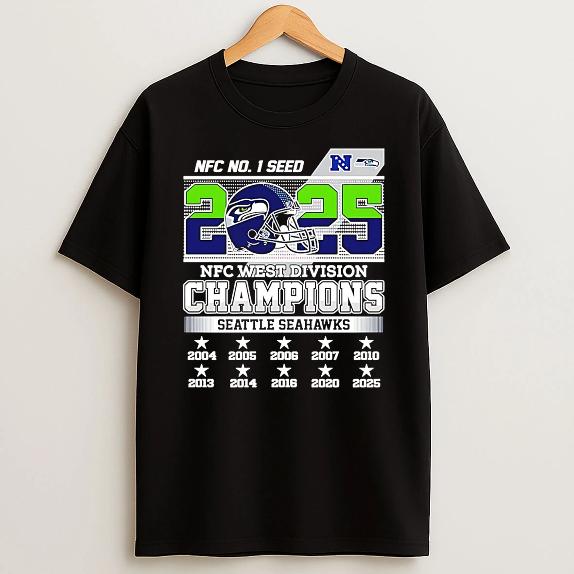 Seattle Seahawks 2025 26 Nfc West Division Champions No 1 Seed T Shirt