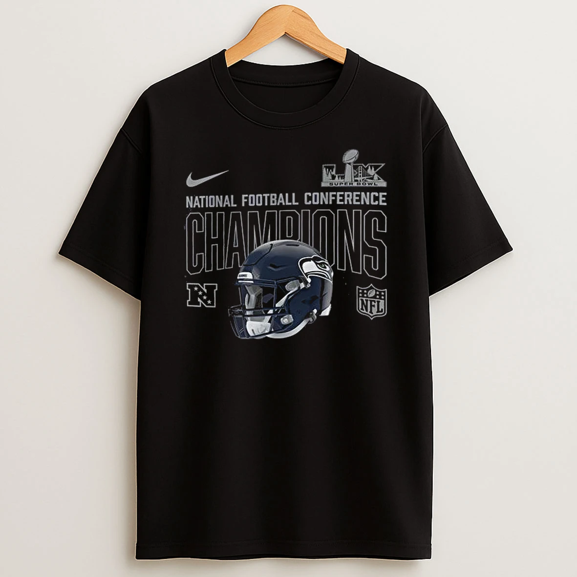 Seattle Seahawks 2025 Afc Champions Glory Shield T Shirt