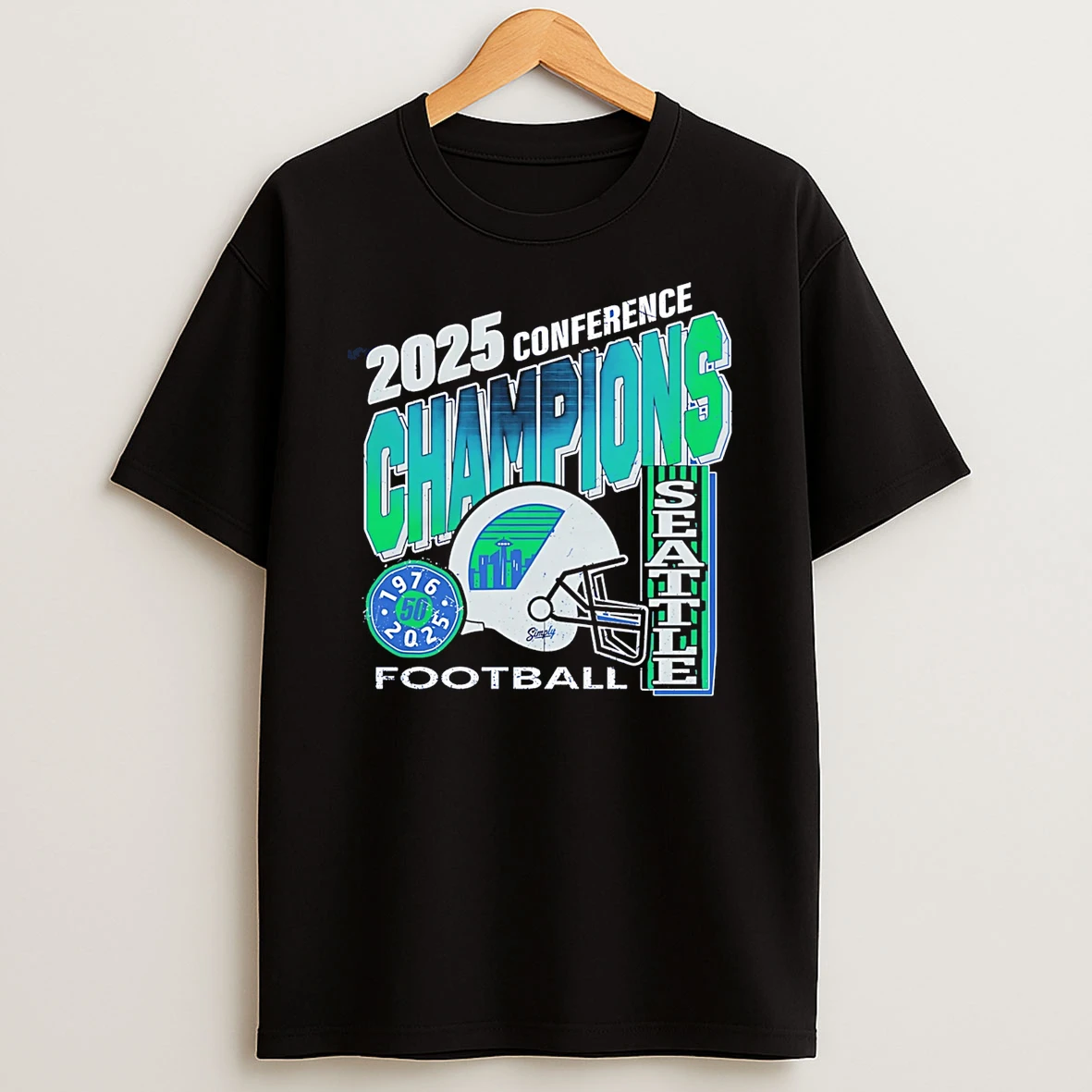 Seattle Seahawks 2025 Conference Champions Emerald City Rise T Shirt