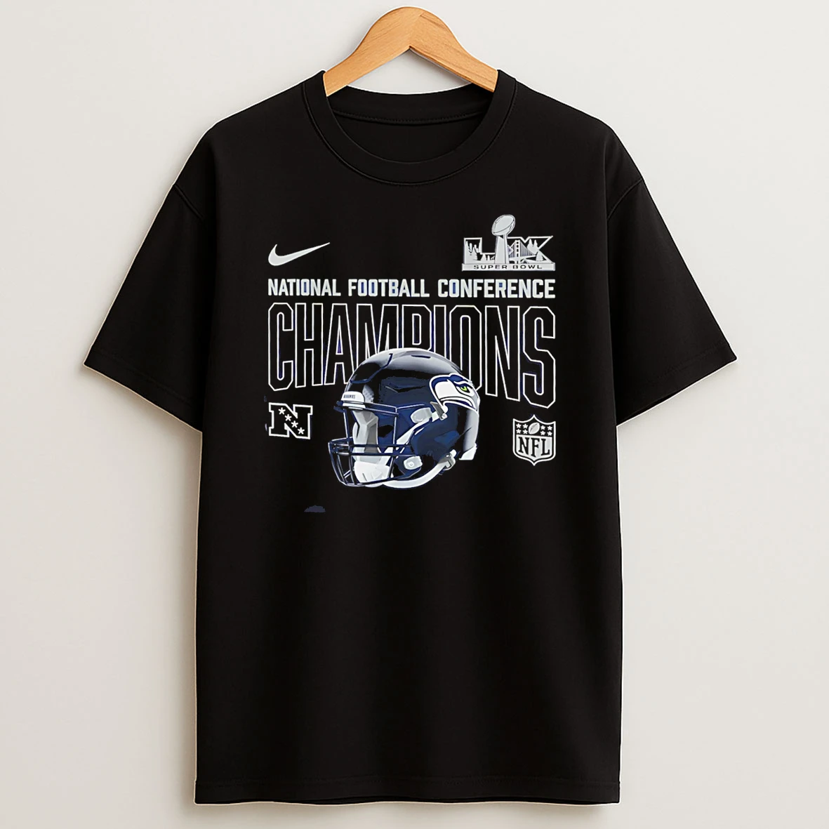 Seattle Seahawks 2025 Nfc Champions Helmet T Shirt