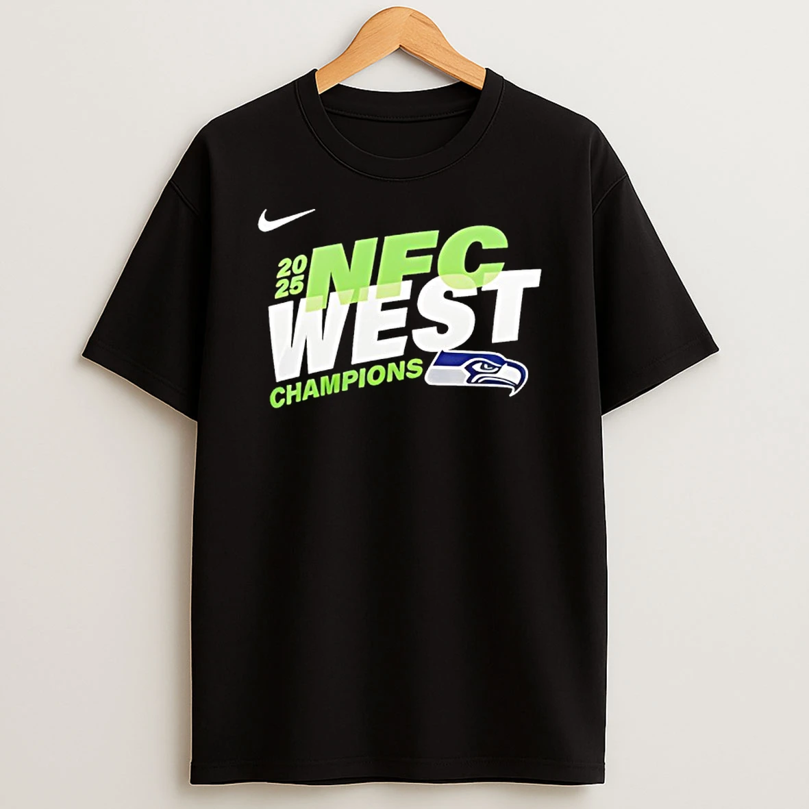 Seattle Seahawks 2025 Nfc West Division Champions Logo T Shirt
