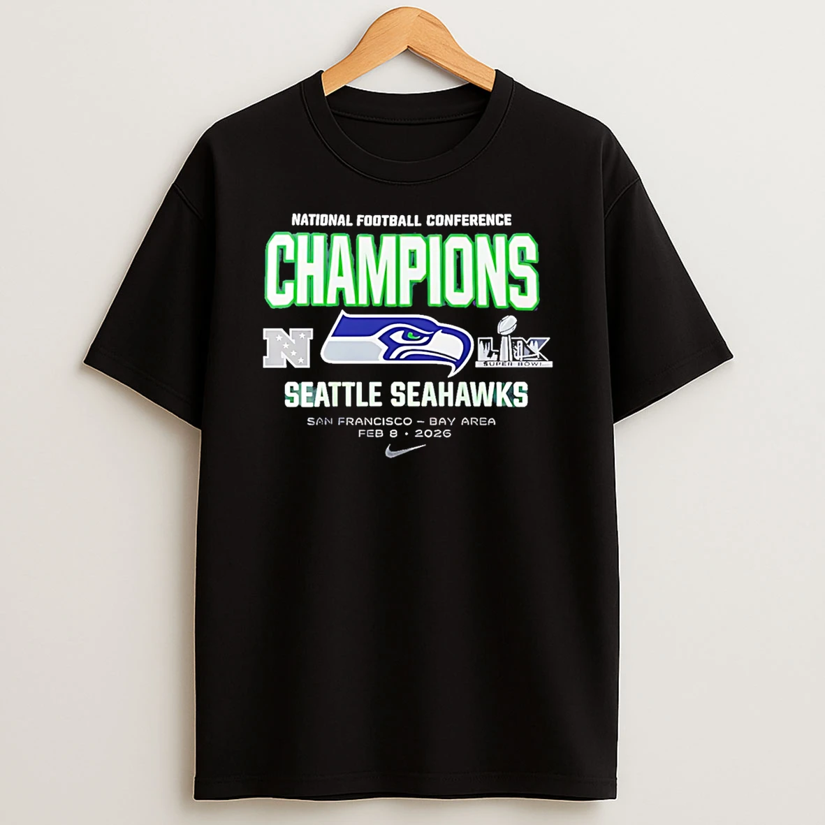 Seattle Seahawks 4 Time Nfc Champions 2026 T Shirt