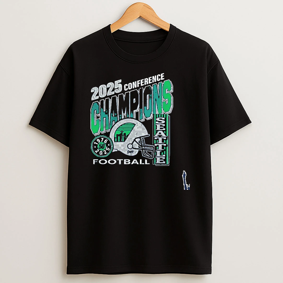 Seattle Seahawks Emerald City Rise 2025 Conference Champions T Shirt