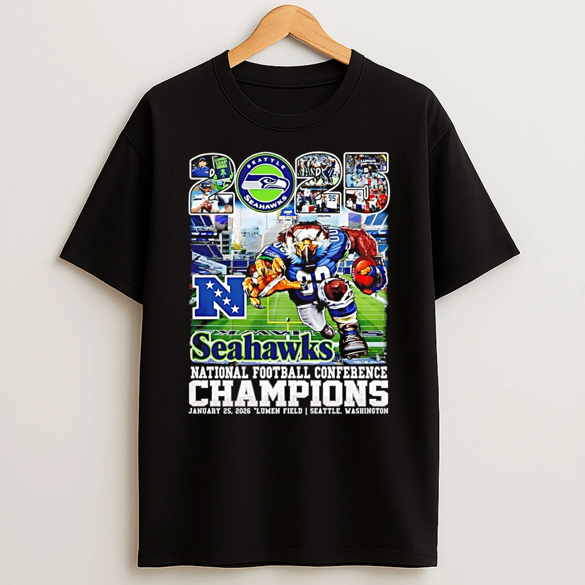 Seattle Seahawks Football National Football Conference Champions 2025 T Shirt