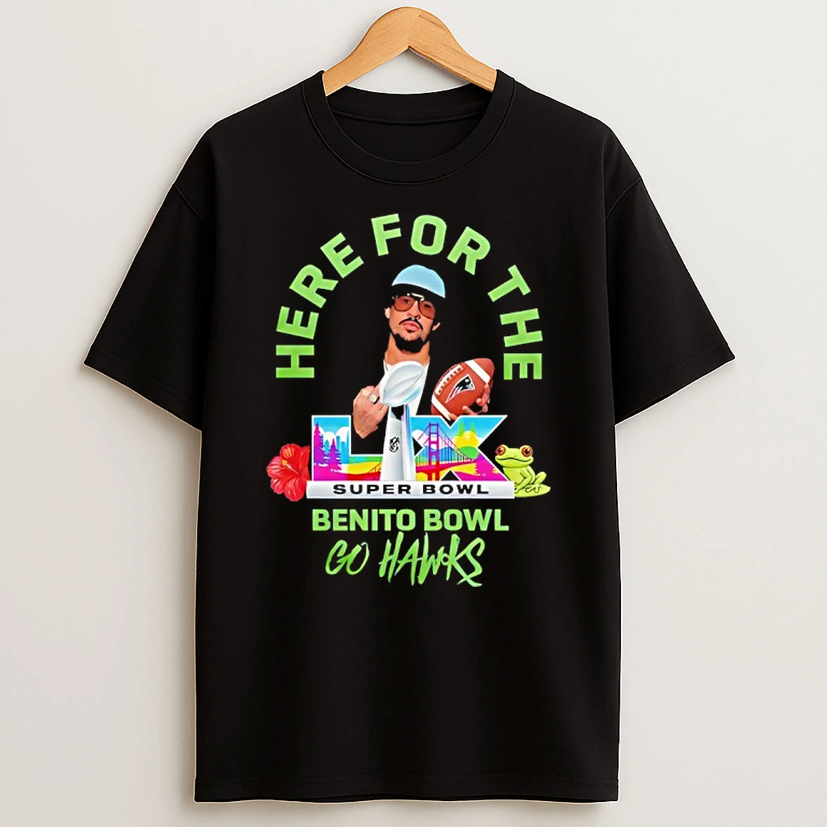 Seattle Seahawks Here For The Benito Bowl Go Hawks T Shirt