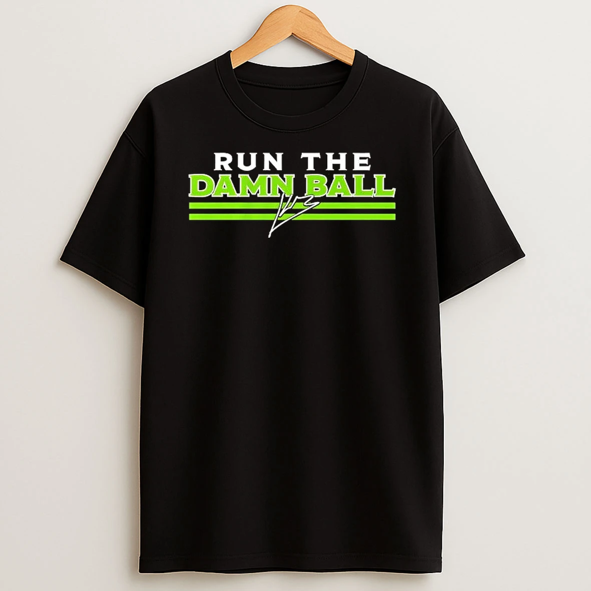 Seattle Seahawks Kenneth Walker Run The Damn Ball Signature T Shirt