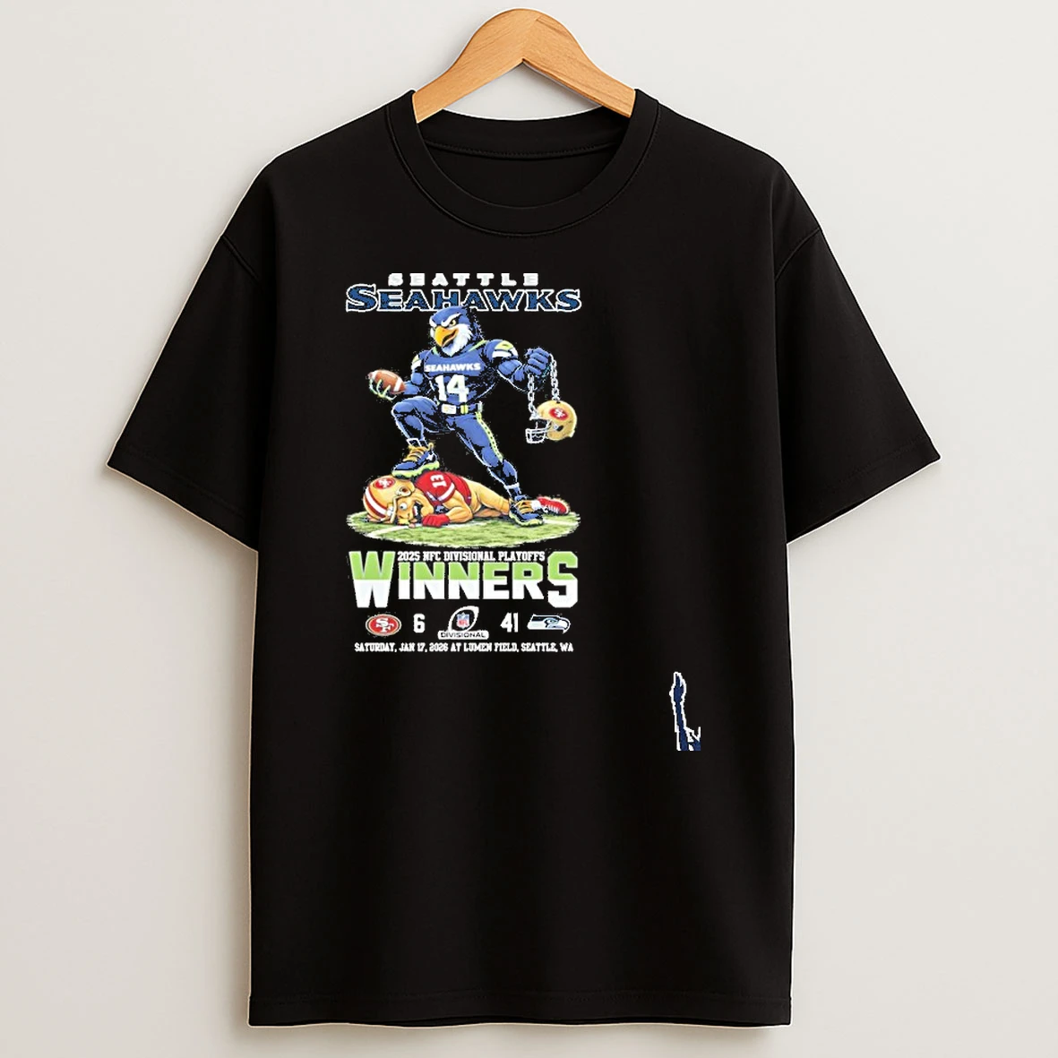 Seattle Seahawks Mascot 2025 Nfc Divisional Playoffs Winners T Shirt
