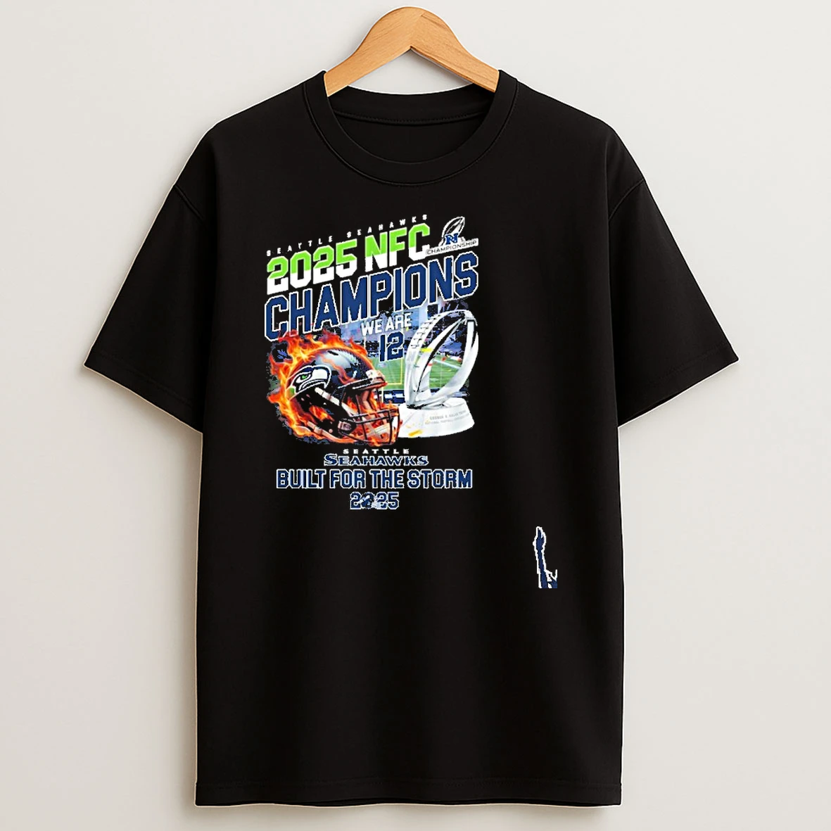 Seattle Seahawks Mascot Nfc Conference Champions Built For The Storm T Shirt