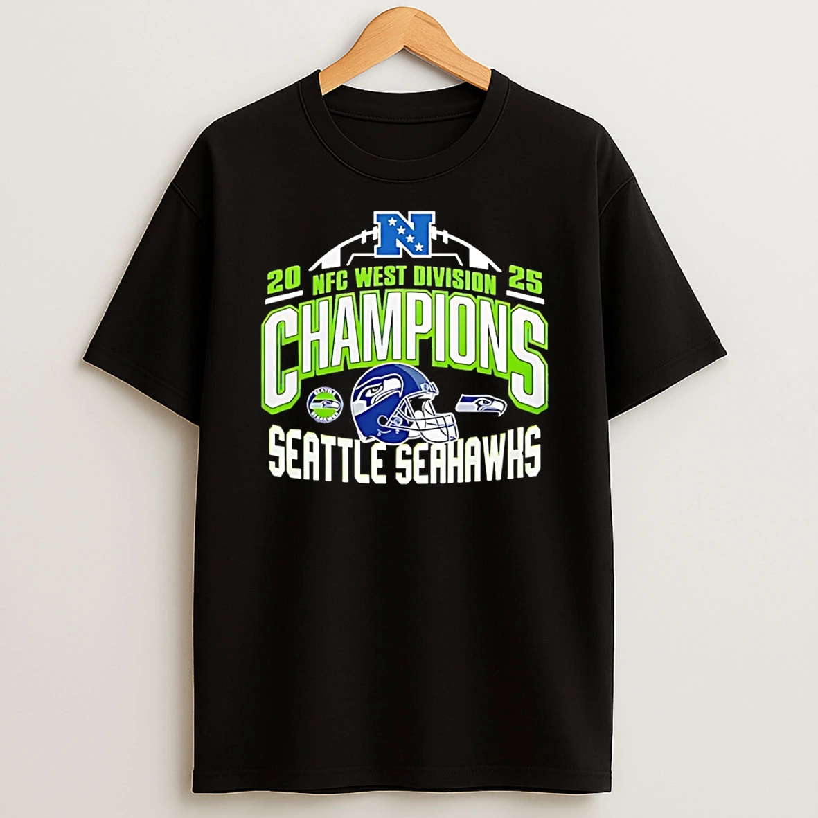 Seattle Seahawks Nfc West Champions 2025 Helmet T Shirt