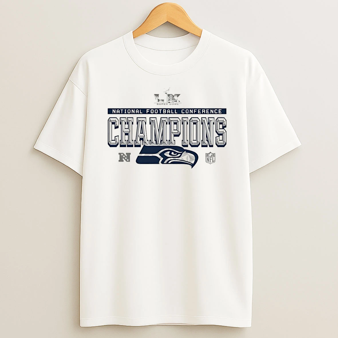 Seattle Seahawks Nike 2025 Nfc Champions Locker Room Trophy T Shirt