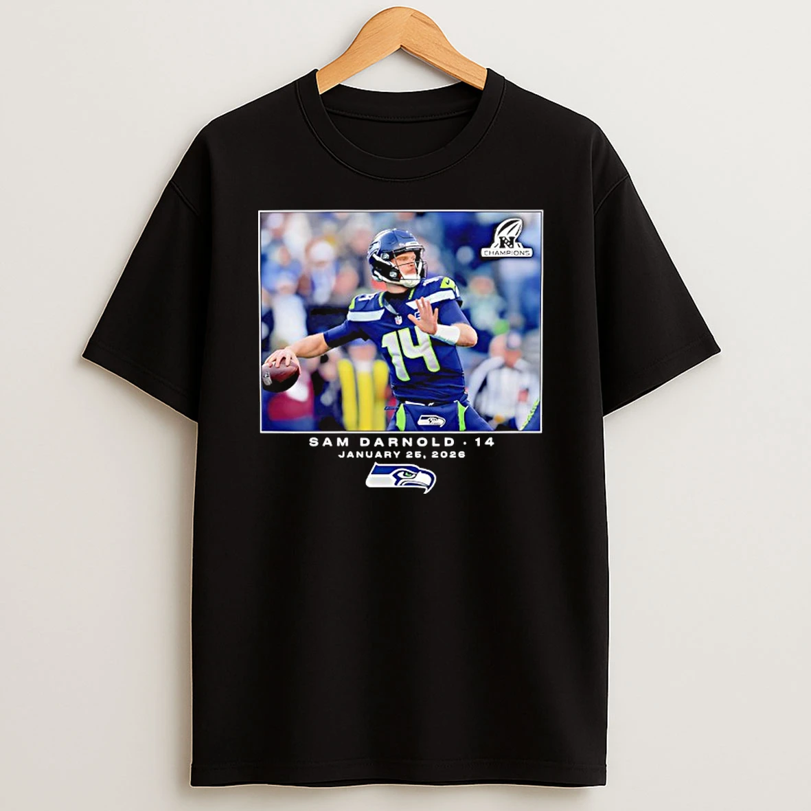 Seattle Seahawks Sam Darnold Nfl Flash Features Week 21 Big Tall T Shirt