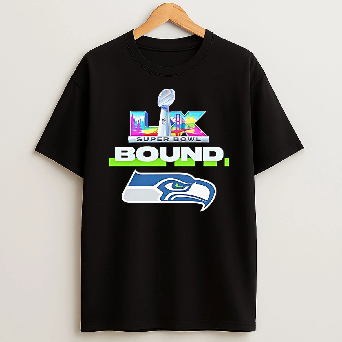 Seattle Seahawks Super Bowl Bound Logo Graphic T Shirt