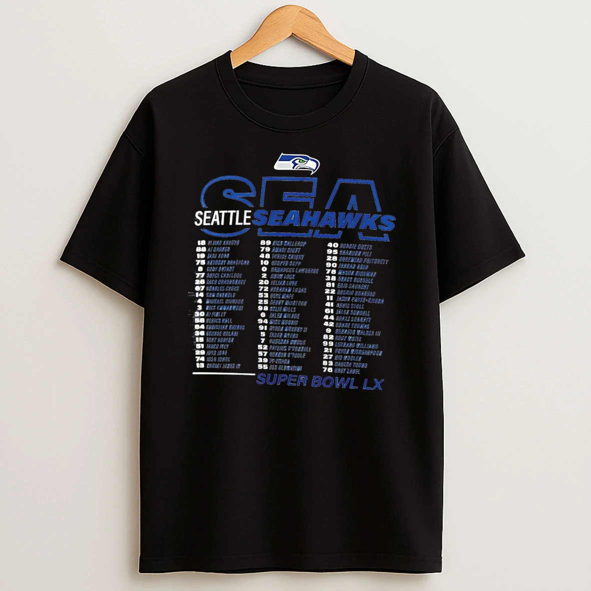 Seattle Seahawks Super Bowl Lx Roster T Shirt