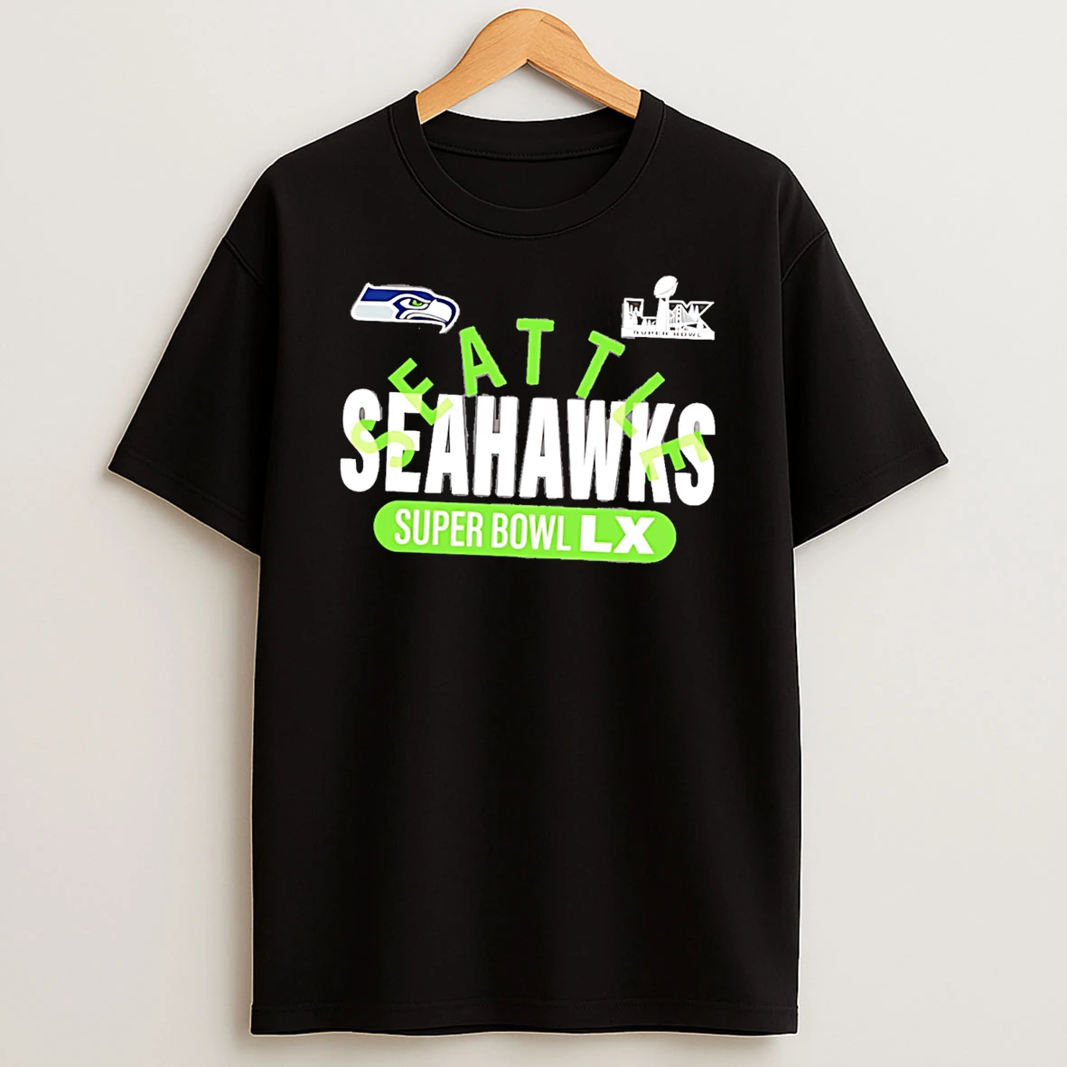 Seattle Seahawks Super Bowl Lx Logo T Shirt