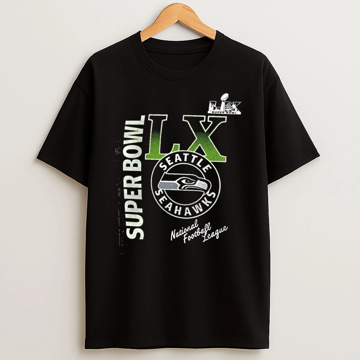 Seattle Seahawks Super Bowl Lx Retro Tri Blend T Shirt