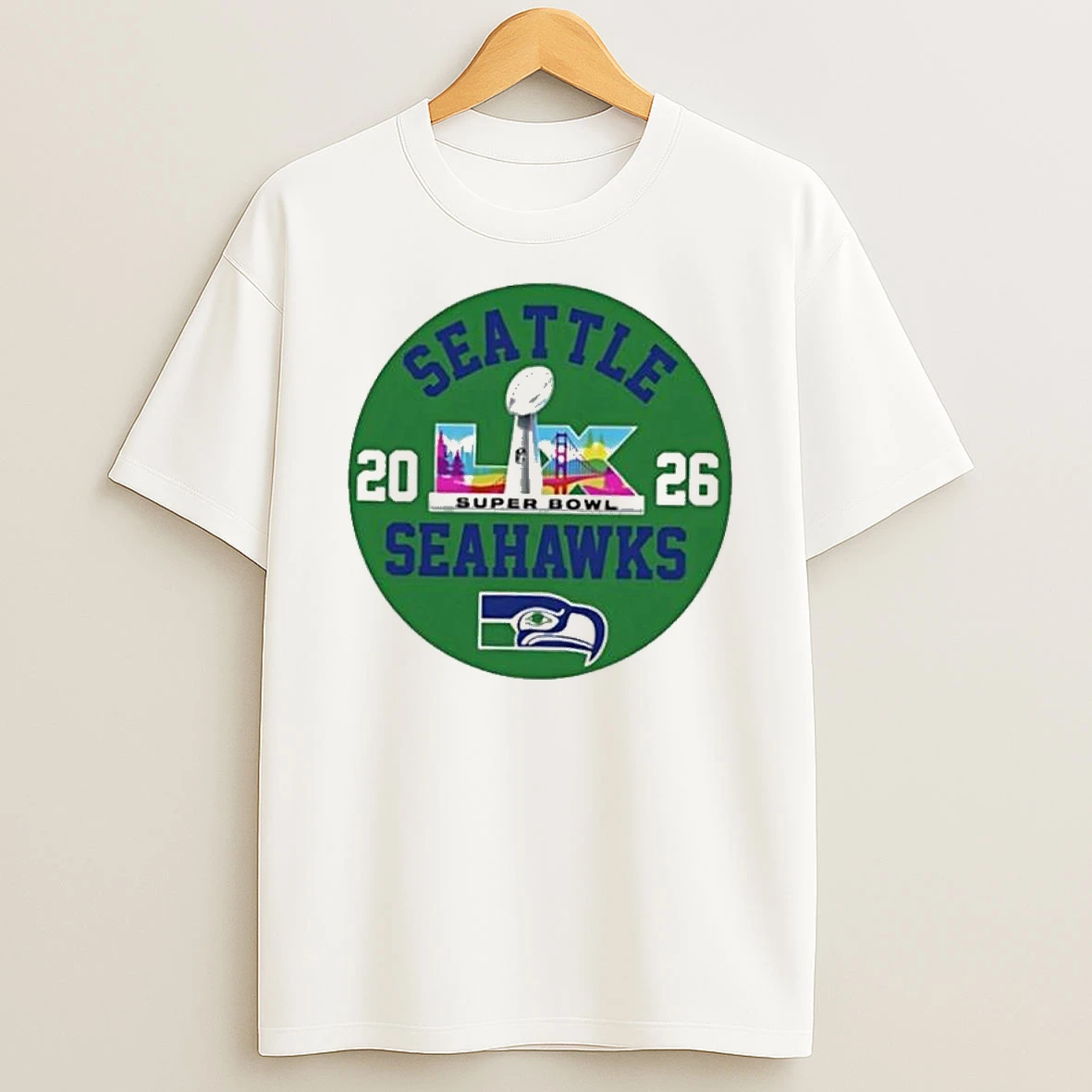 Seattle Seahawks Super Bowl Xl 2026 Logo T Shirt