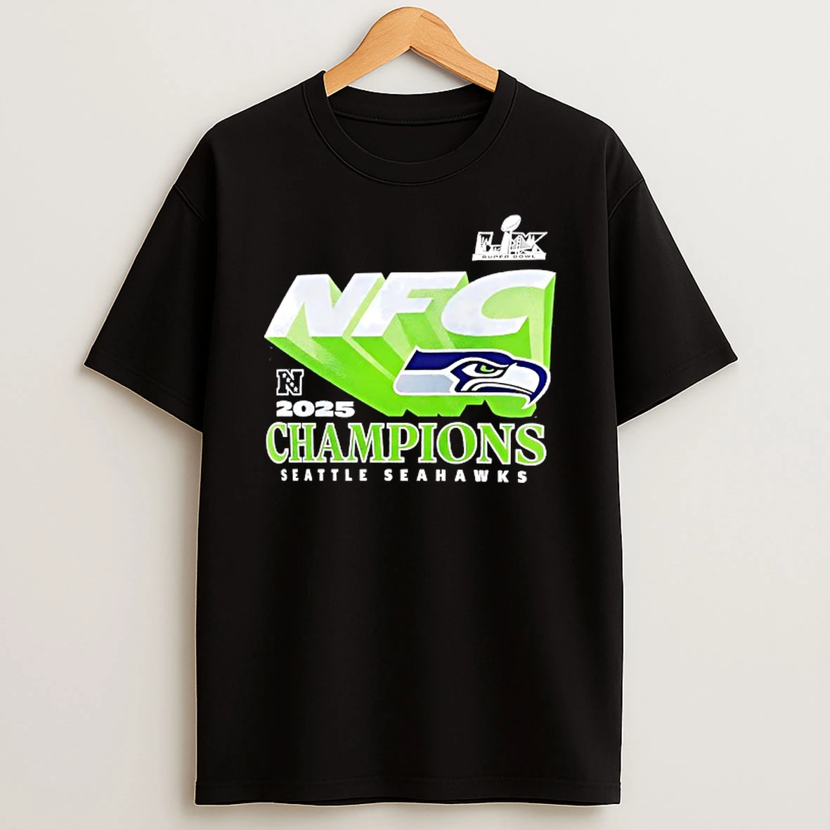 Seattle Seahawks Team 2025 Nfc Champions Super Bowl Lx T Shirt