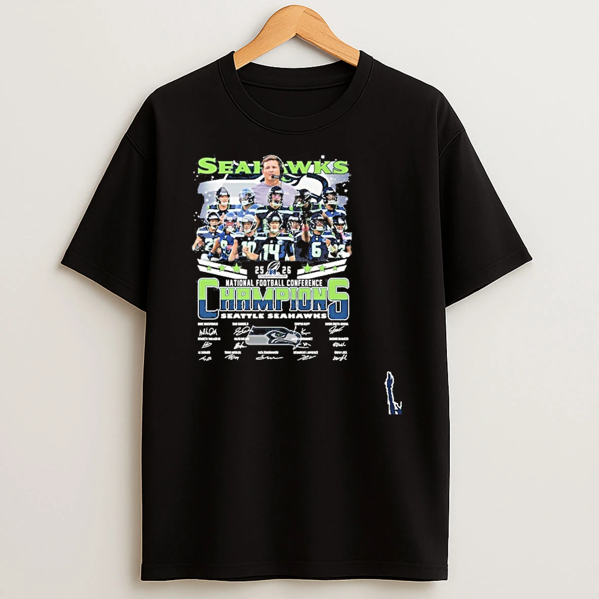 Seattle Seahawks Team Nfc Champions Signatures T Shirt
