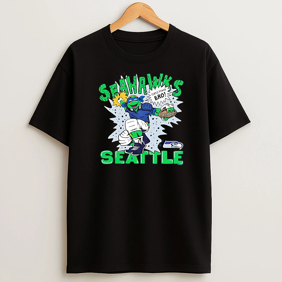 Seattle Seahawks Teenage Mutant Ninja Turtles Tmnt Turtles Power Bro T Shirt