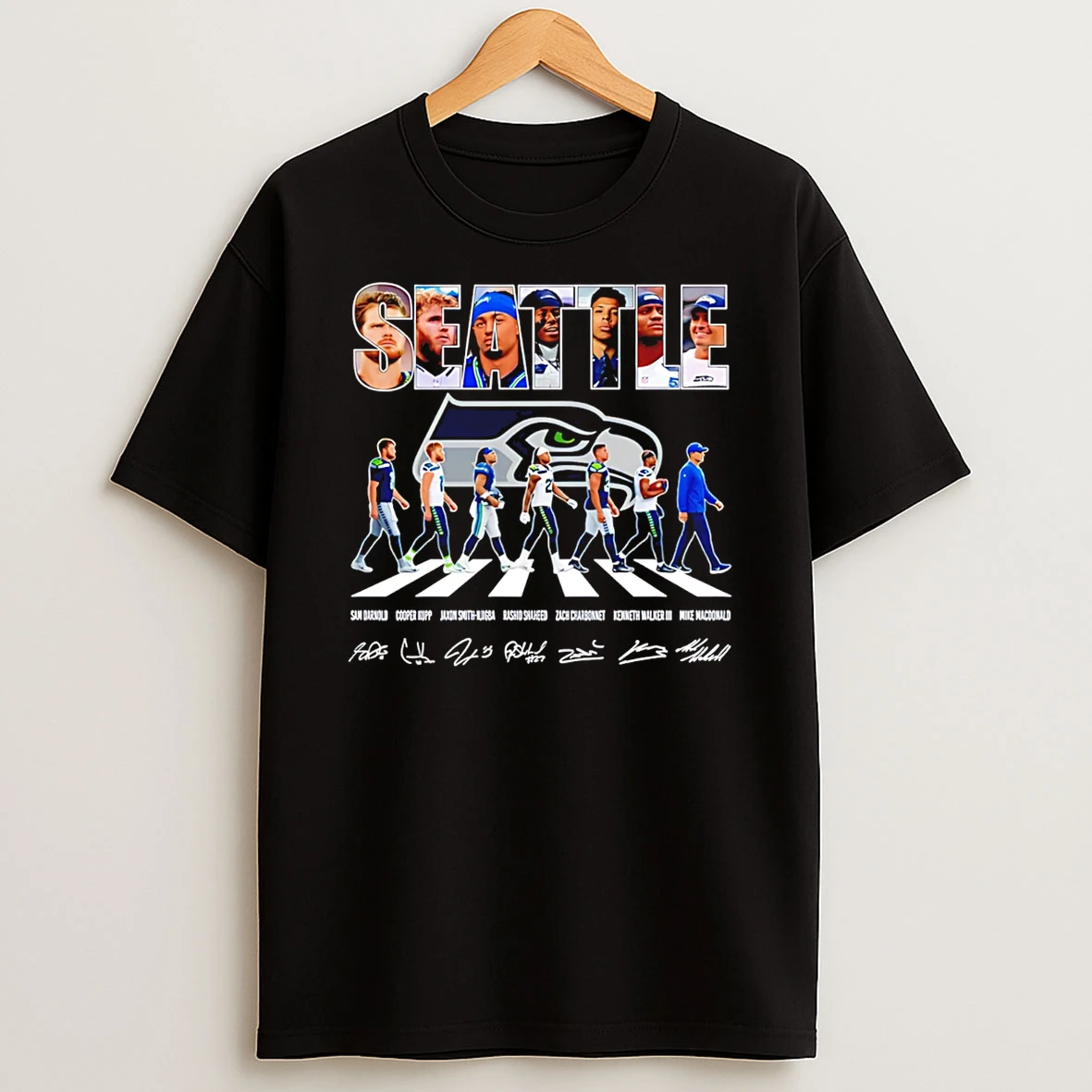Seattle Seahawks Cross The Street Signatures 2026 T Shirt