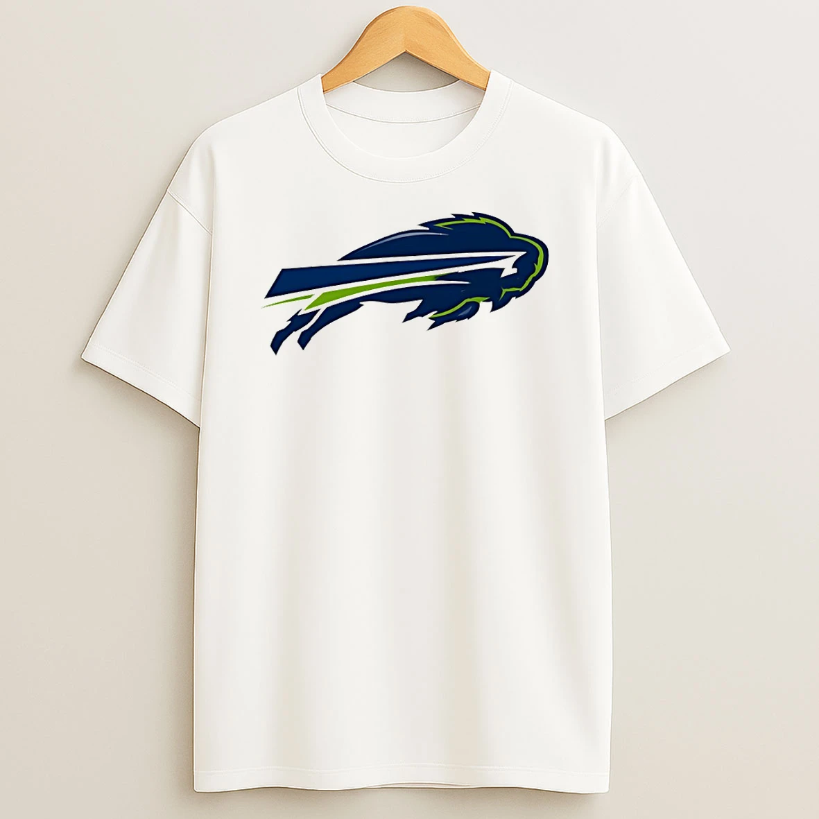 Seattle Seahawks X Buffalo Bills Football Mashup Logo T Shirt