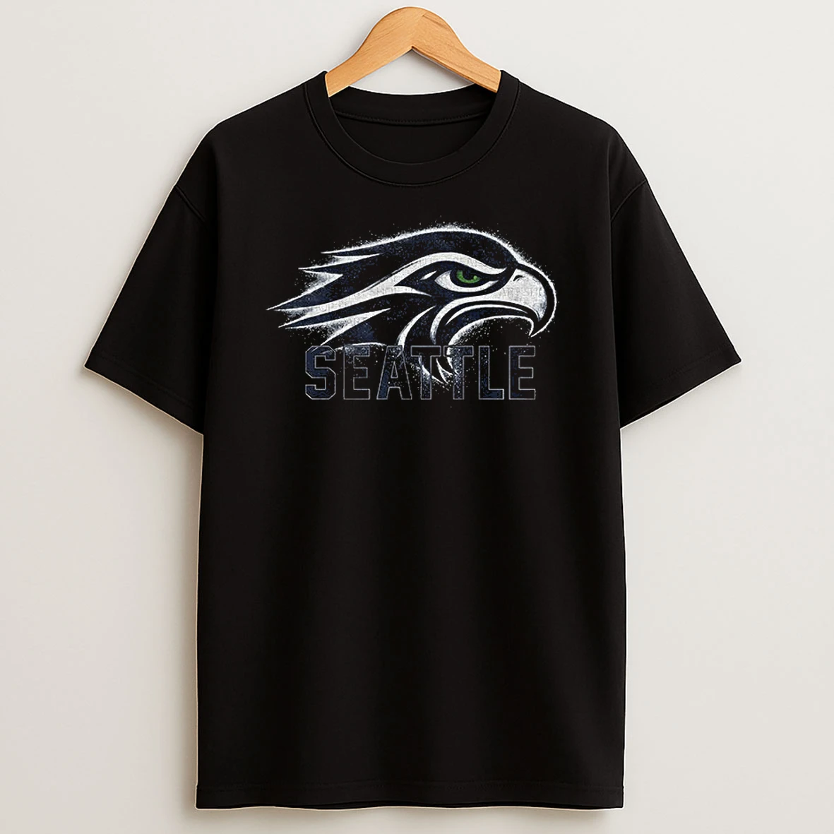 Seattle Monochrome Seattle Seahawks Football Lix Super Bowl 2026 Vintage T Shirt