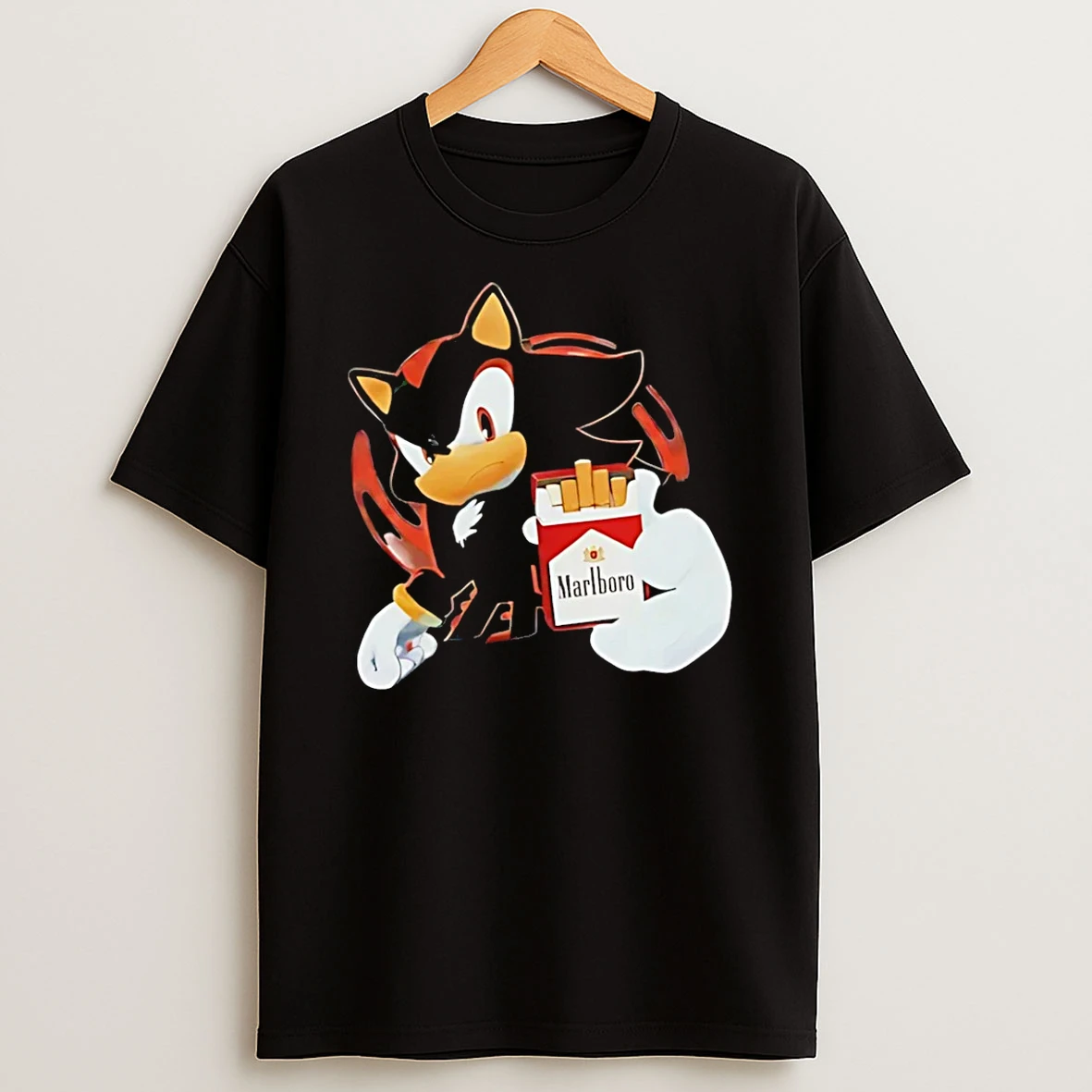 Shadow The Hedgehog Marlboro Red Cartoon T Shirt