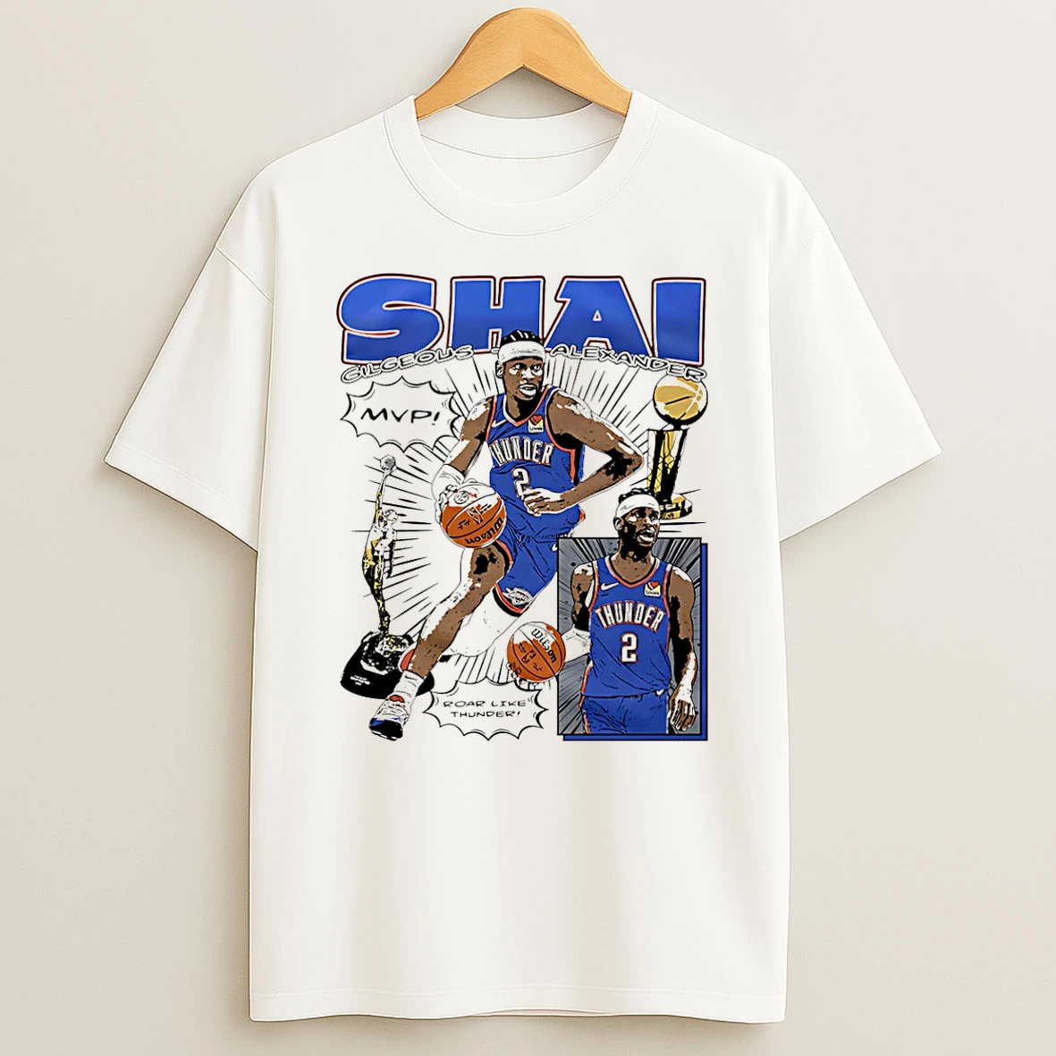 Shai Gilgeous Alexander Oklahoma City Thunder Comic T Shirt