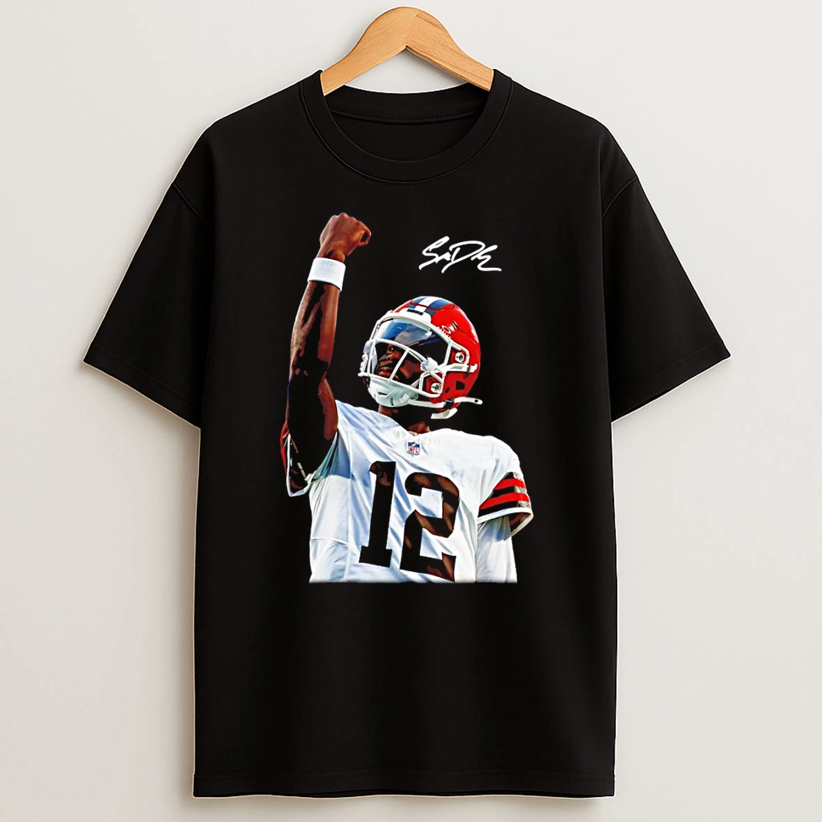 Shedeur Sanders 12 Signature Cleveland Football Nfl T Shirt