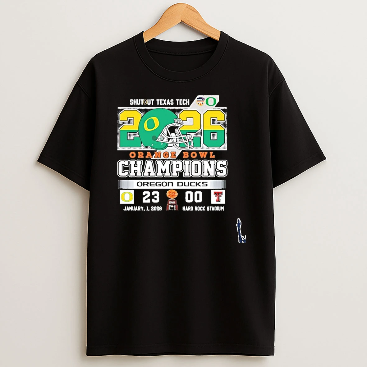 Shutout Texas Tech Oregon Ducks Orange Bowl Champions T Shirt