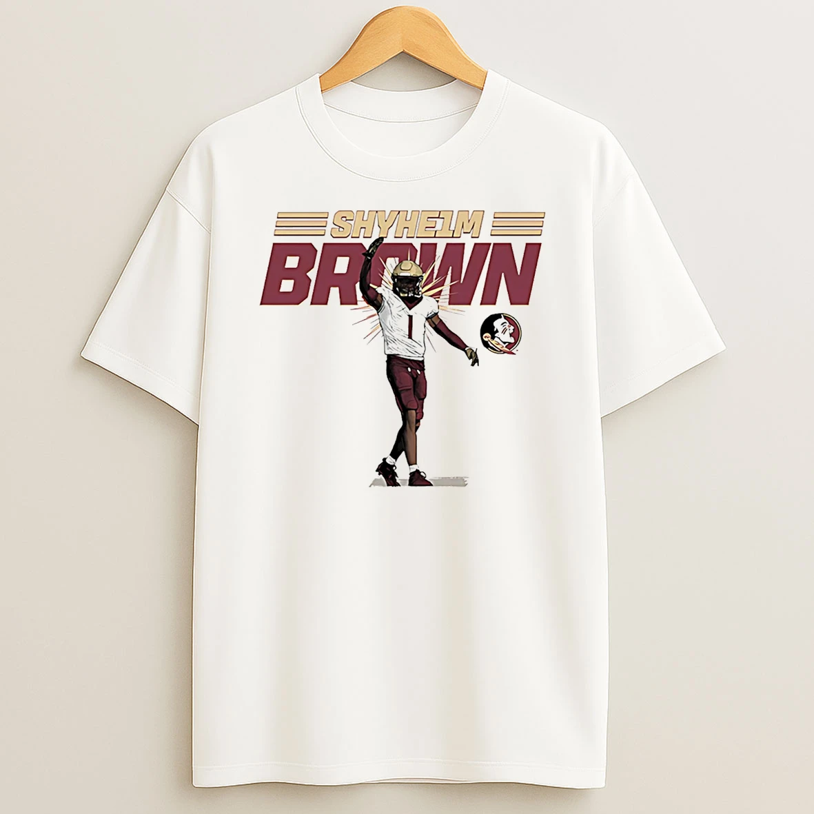 Shyheim Brown Fsu Football Ncaa Caricature T Shirt