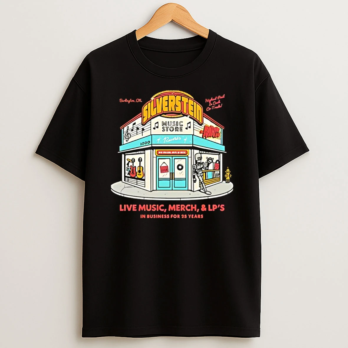 Silverstein Music Store Live Mussic In Business For 25 Years T Shirt