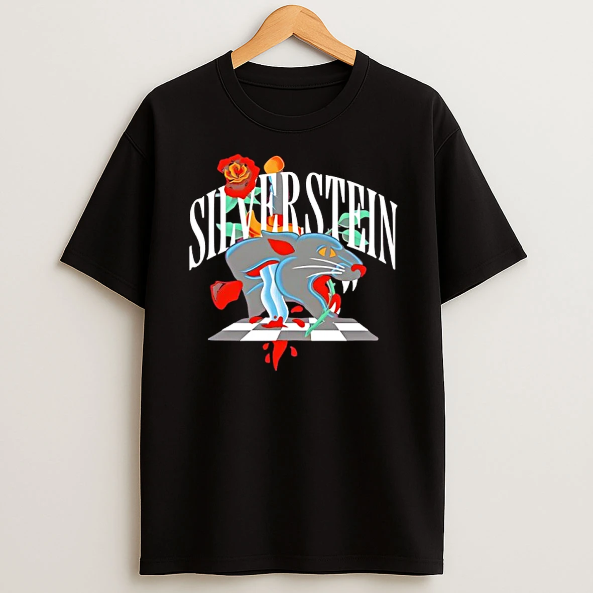 Silverstein Panther Rose And Blood T Shirt