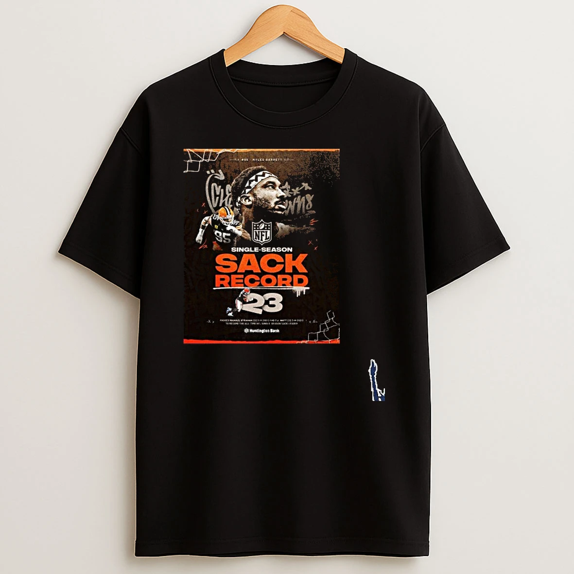 Single Season Sacks Record Myles Garrett Cleveland Football T Shirt