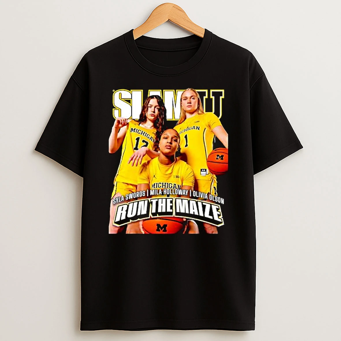 Slam Michigan Syla Swords Mila Holloway Olivia Olson Run The Maize T Shirt