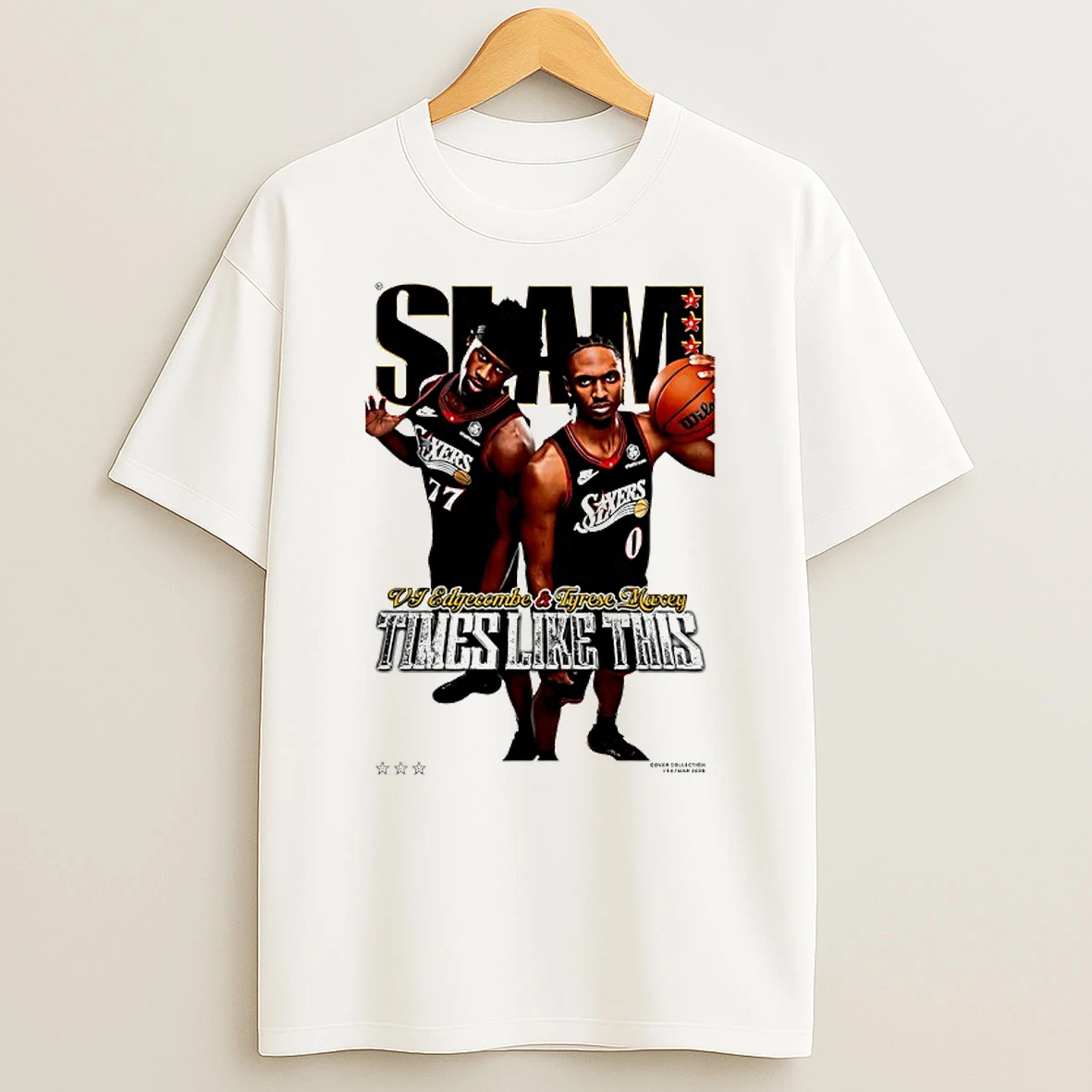 Slam Tyrese Maxey Vj Edgecombe Times Like This Player Philadelphia 76ers Basketball T Shirt
