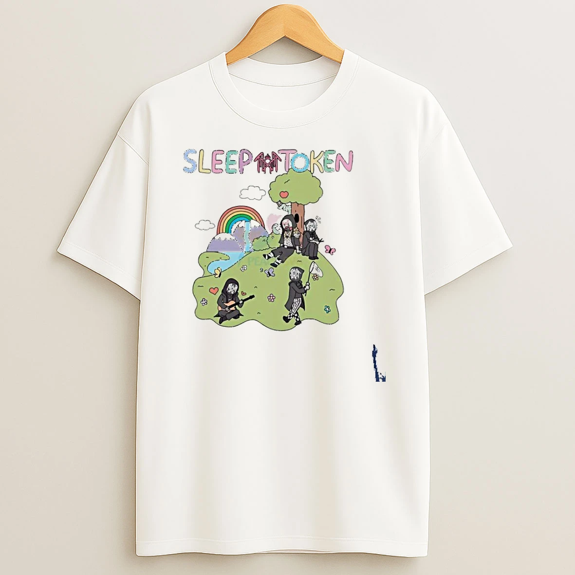 Sleep Token Band Themed Fun Cartoon T Shirt