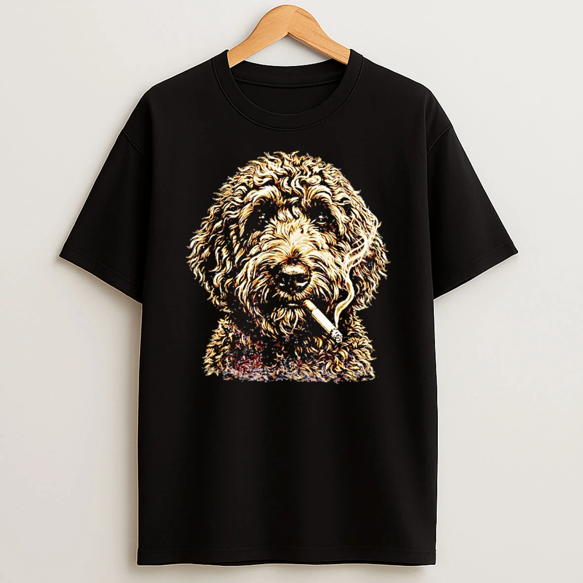 Smoking Goldendoodle Meme Funny Dog T Shirt