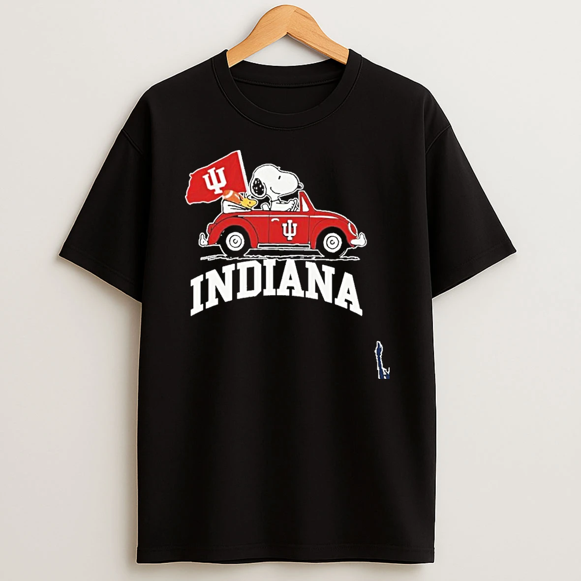 Snoopy And Woodstock Indiana Car Baseball T Shirt