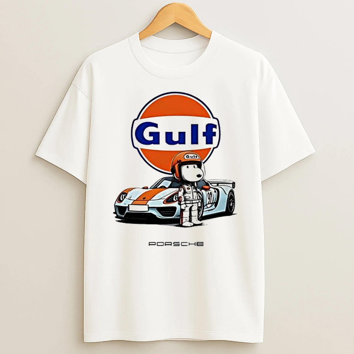 Snoopy Gulf Porsche T Shirt
