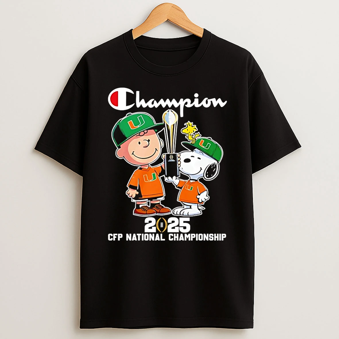 Snoopy Peanuts Miami Hurricanes 2026 Cfp National Champions T Shirt