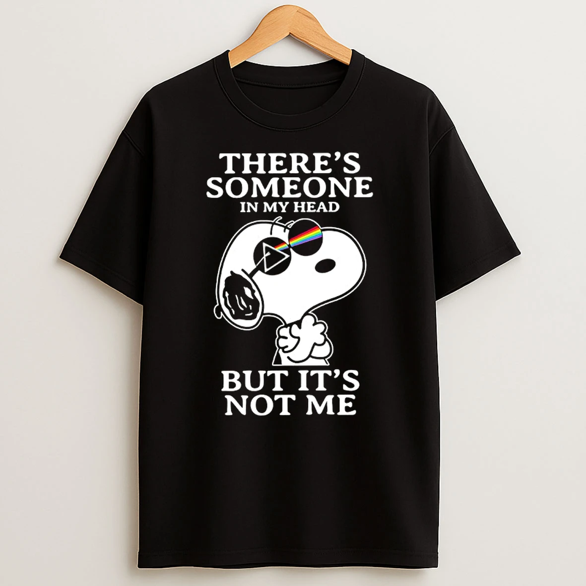 Snoopy Pink Floyd Theres Someone In My Head Graphic T Shirt