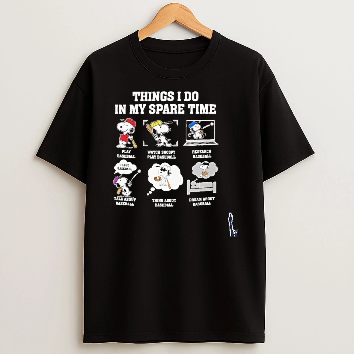 Snoopy Play Baseball Things I Do In My Spare Time T Shirt