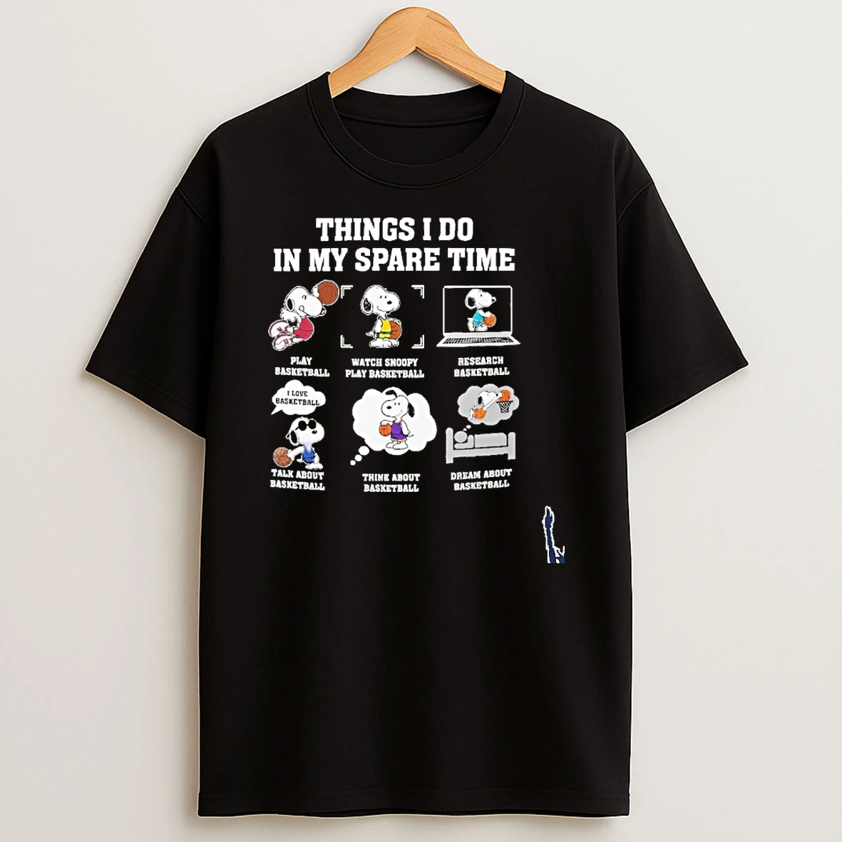 Snoopy Play Basketball Things I Do In My Spare Time T Shirt
