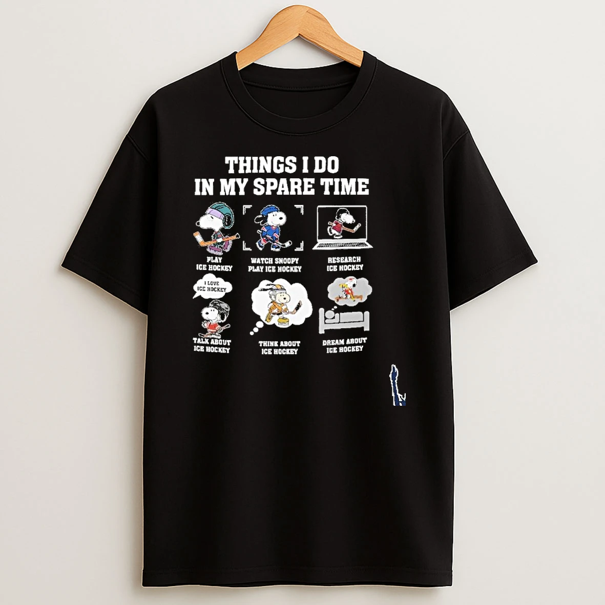 Snoopy Play Ice Hockey Things I Do In My Spare Time T Shirt