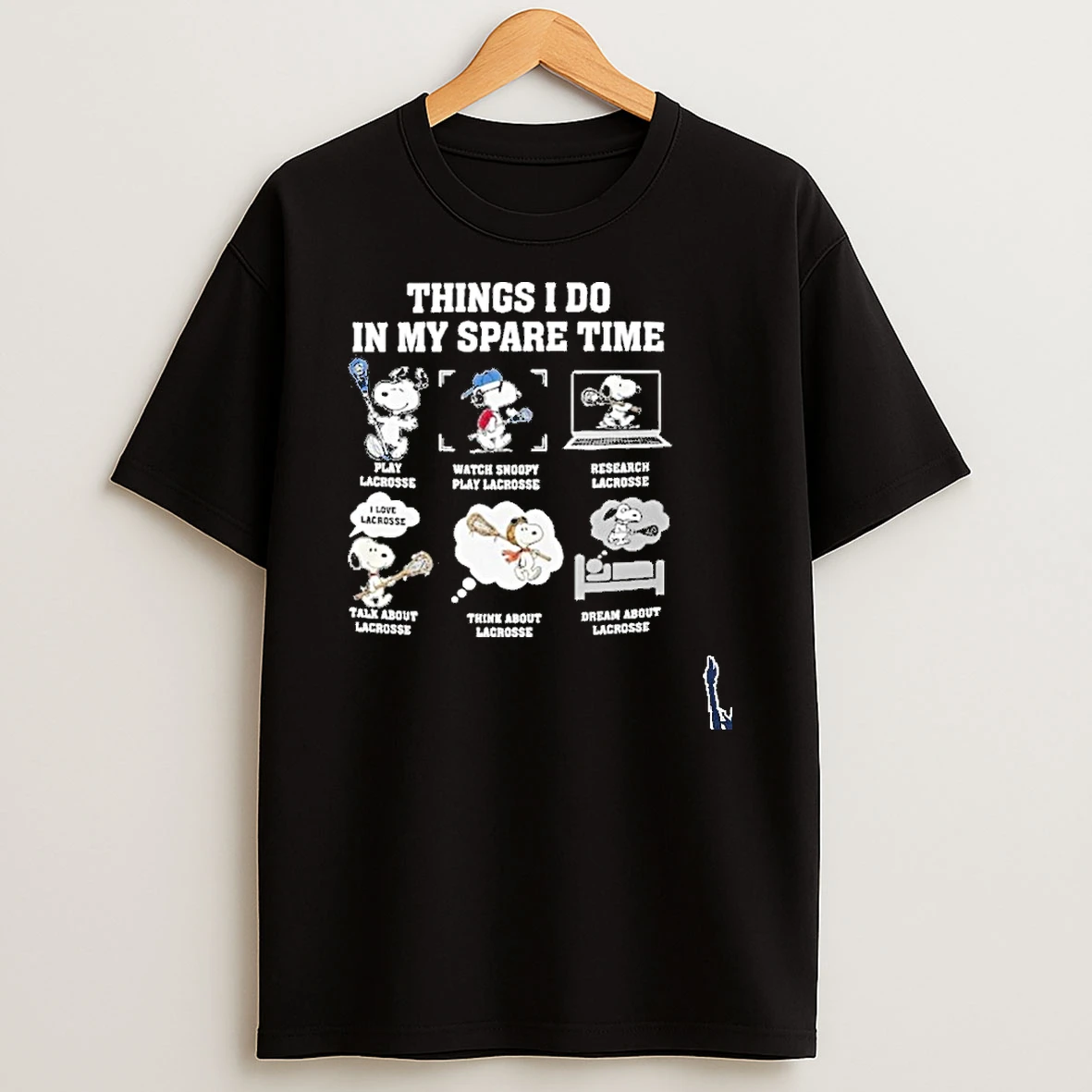Snoopy Play Lacrosse Things I Do In My Spare Time T Shirt